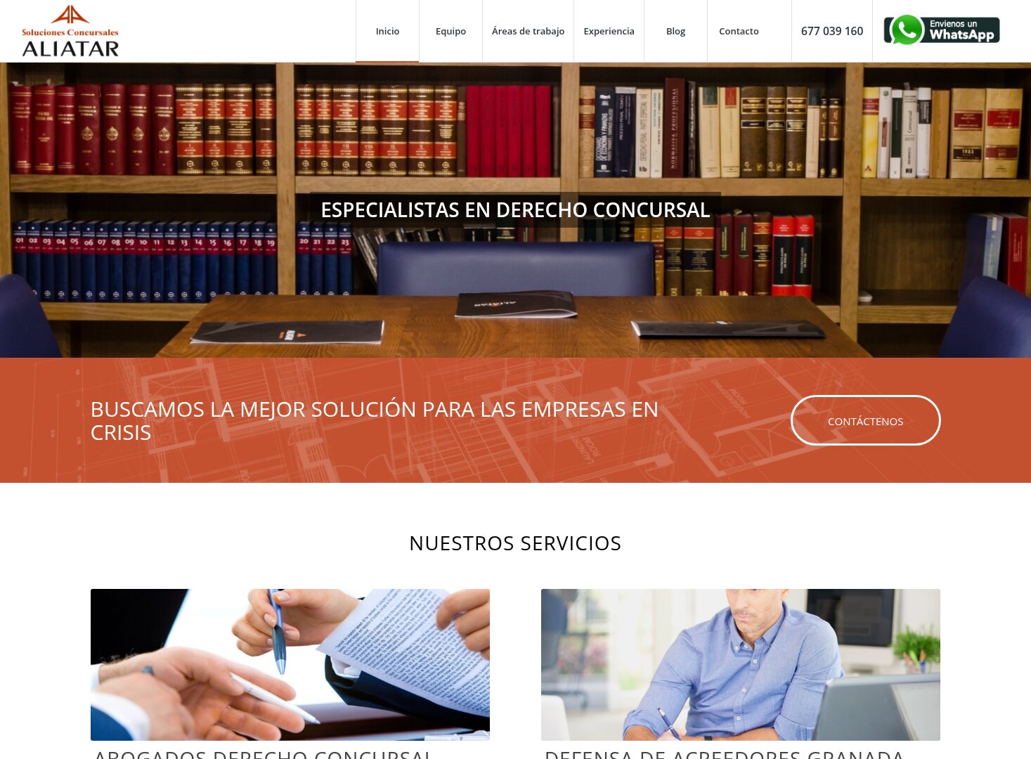 Web de Soluciones Concursales Aliatar, abogados de derecho concursal en Granada