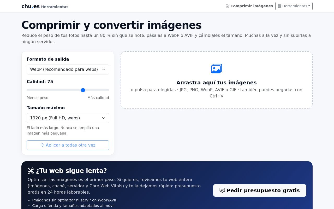 Compresor de imágenes de chu.es